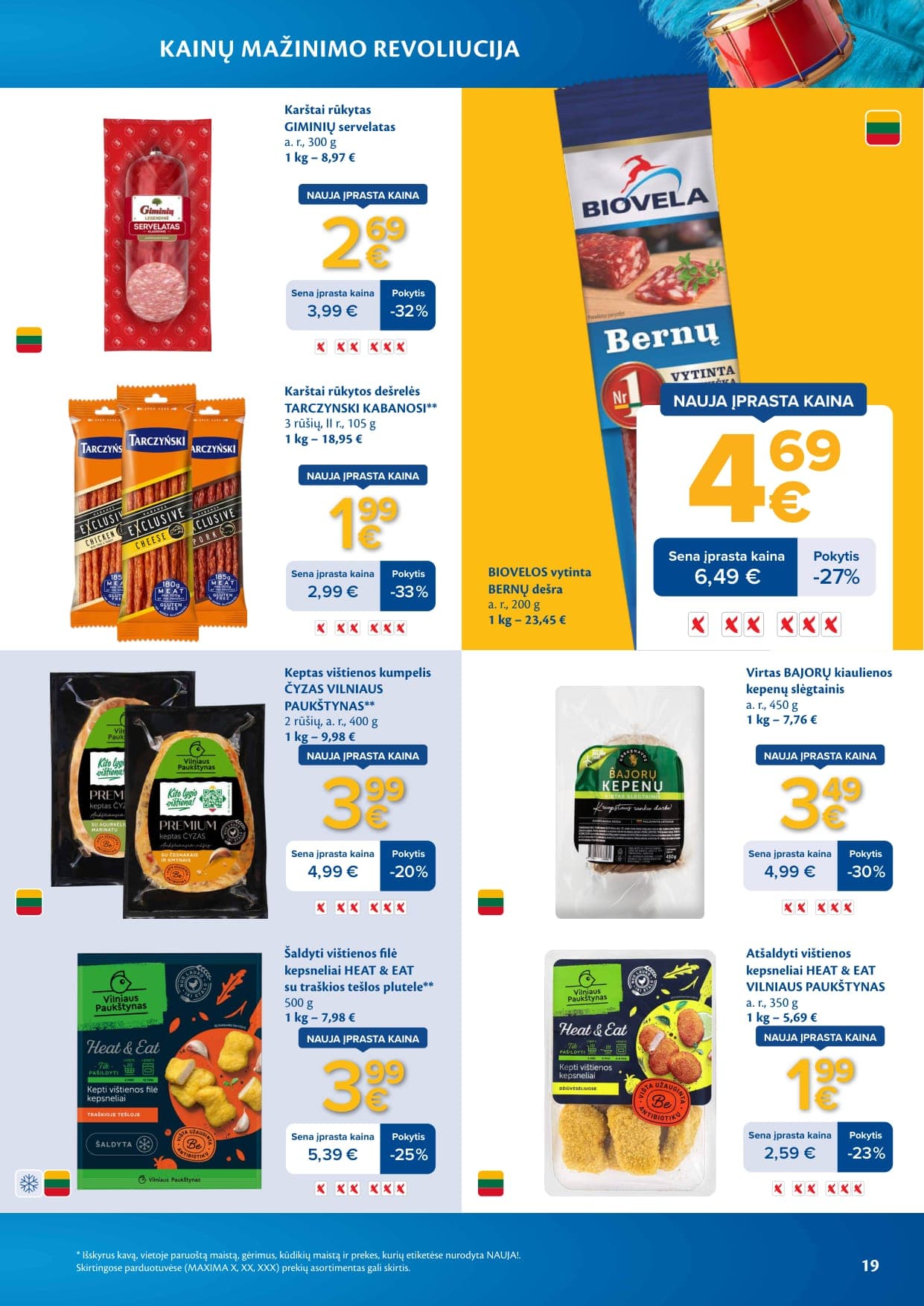 Naujas MAXIMA leidinys "Kainų mažinimo revoliucija" nuo 2026.03.03 iki 2026.04.06 - 19