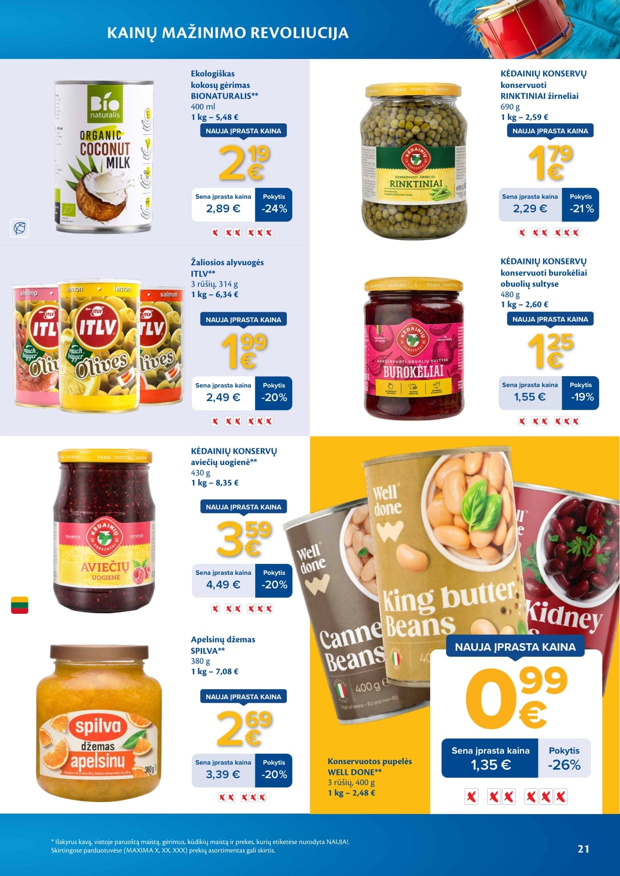 Naujas MAXIMA leidinys "Kainų mažinimo revoliucija" nuo 2026.03.03 iki 2026.04.06 - 21