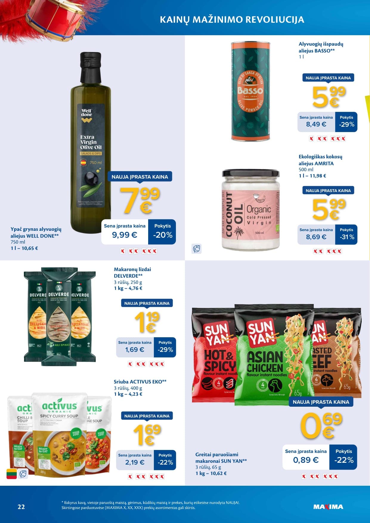Naujas MAXIMA leidinys "Kainų mažinimo revoliucija" nuo 2026.03.03 iki 2026.04.06 - 22