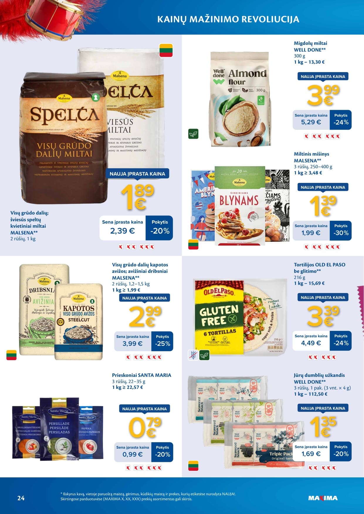 Naujas MAXIMA leidinys "Kainų mažinimo revoliucija" nuo 2026.03.03 iki 2026.04.06 - 24