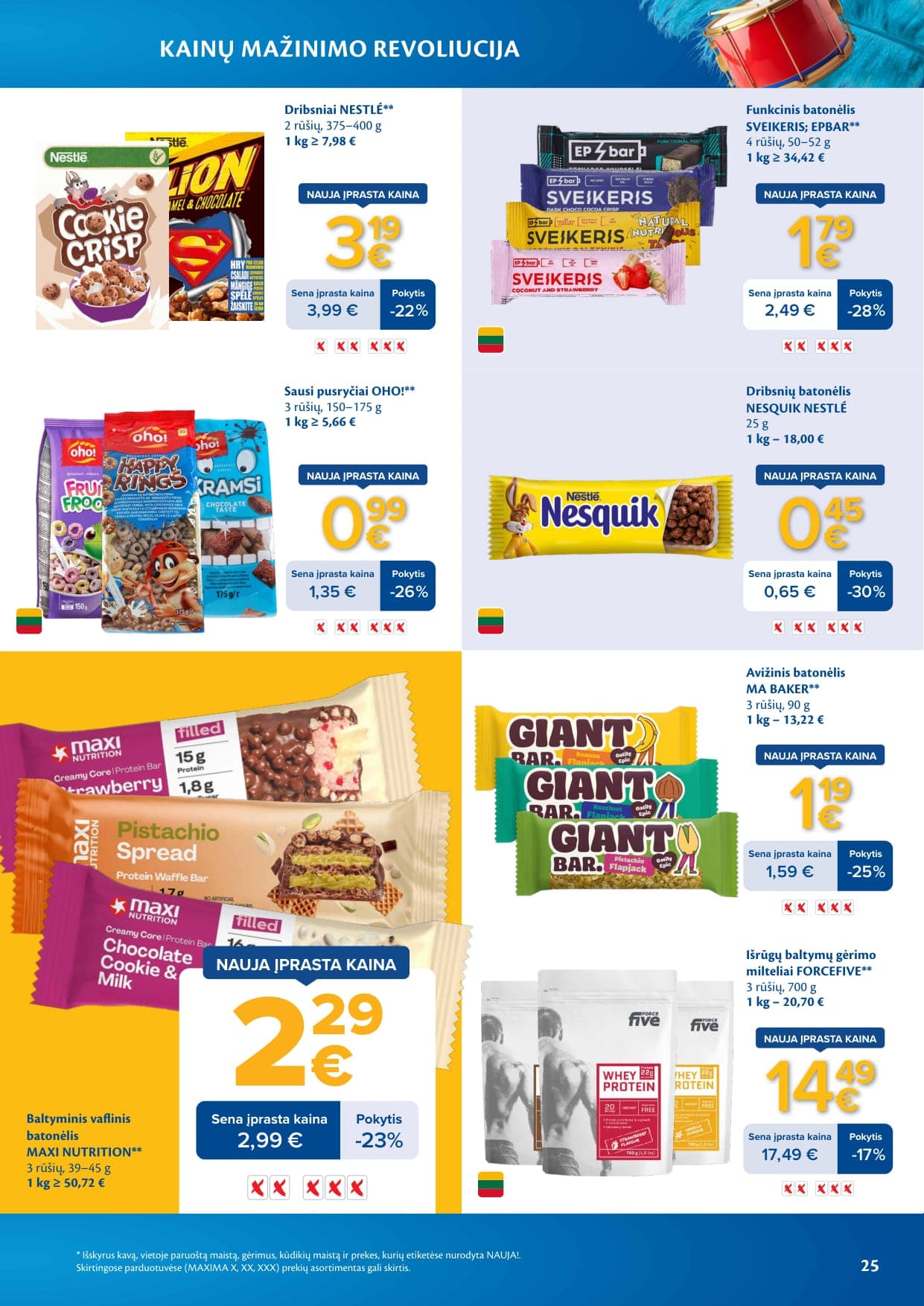 Naujas MAXIMA leidinys "Kainų mažinimo revoliucija" nuo 2026.03.03 iki 2026.04.06 - 25