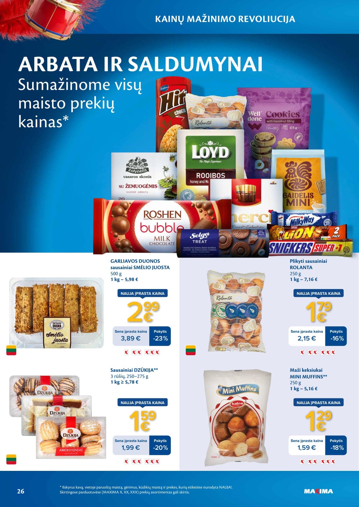 Naujas MAXIMA leidinys "Kainų mažinimo revoliucija" nuo 2026.03.03 iki 2026.04.06 - 26