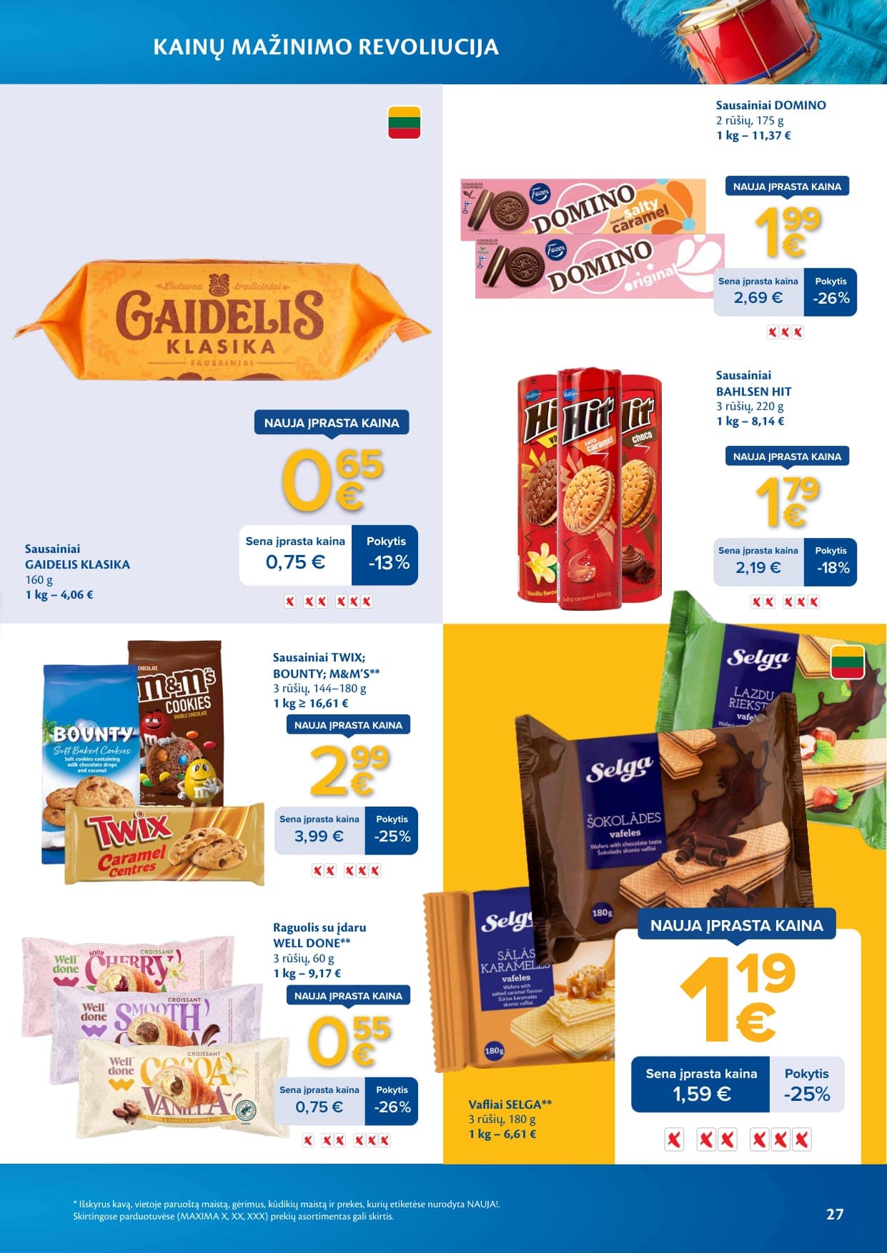 Naujas MAXIMA leidinys "Kainų mažinimo revoliucija" nuo 2026.03.03 iki 2026.04.06 - 27