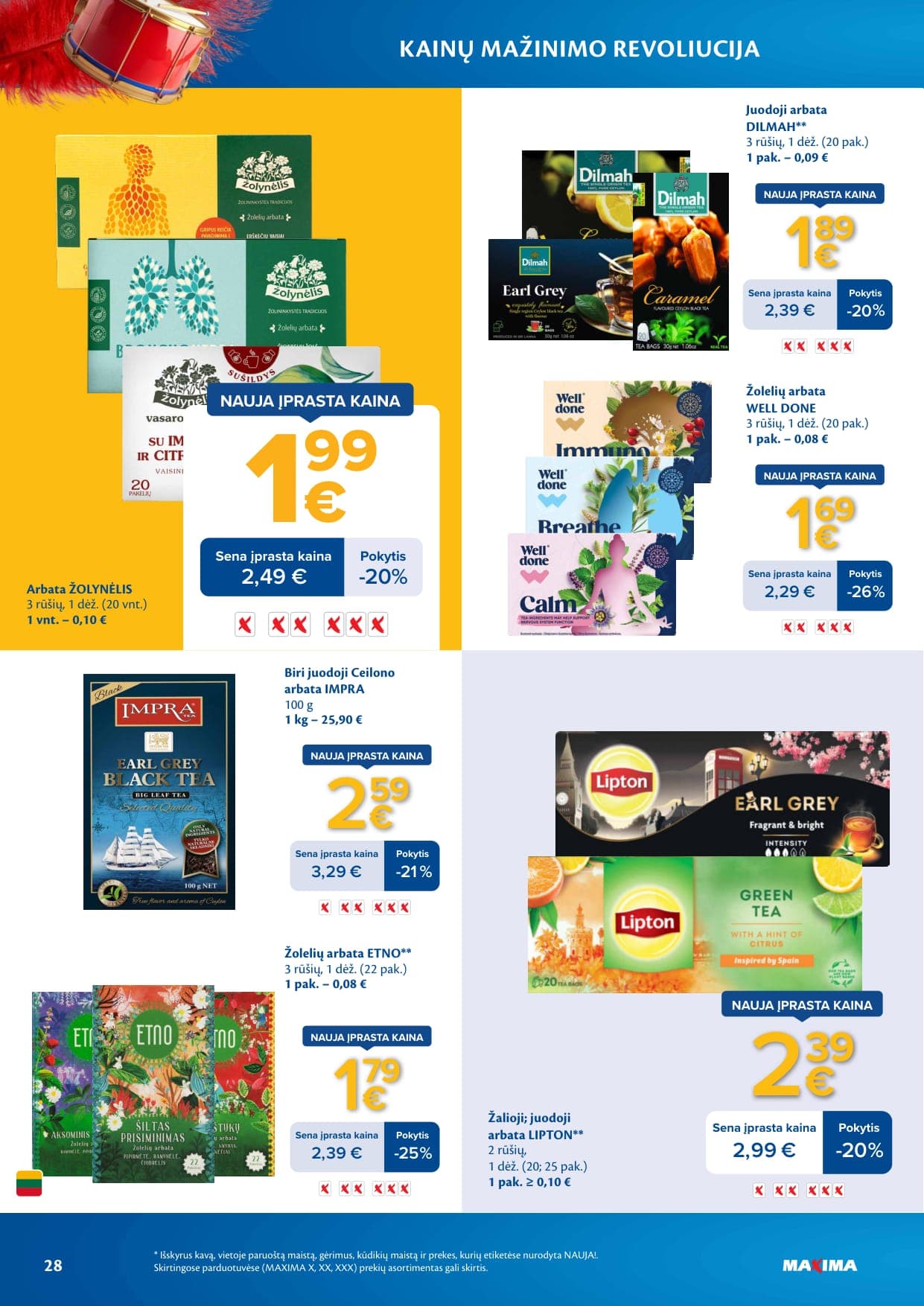 Naujas MAXIMA leidinys "Kainų mažinimo revoliucija" nuo 2026.03.03 iki 2026.04.06 - 28