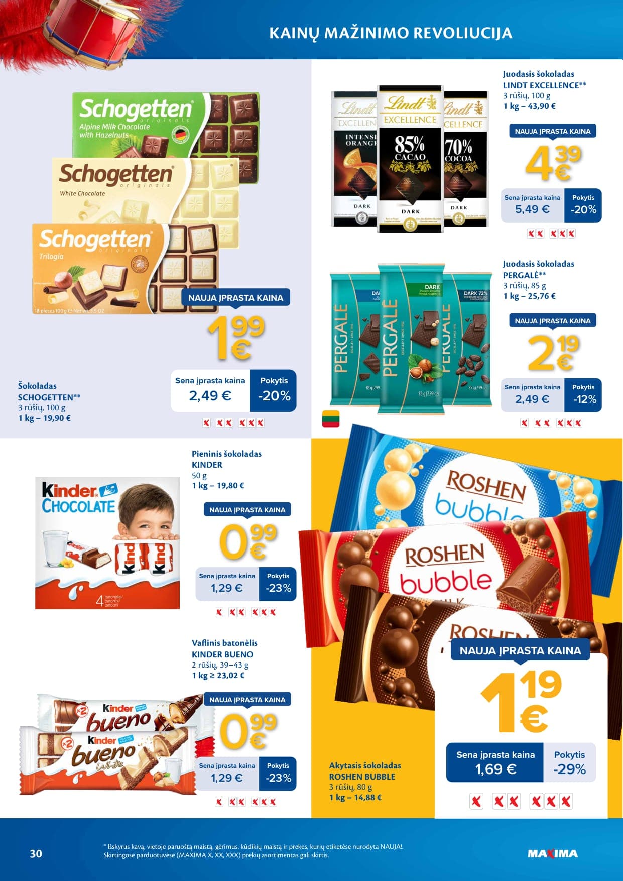 Naujas MAXIMA leidinys "Kainų mažinimo revoliucija" nuo 2026.03.03 iki 2026.04.06 - 30