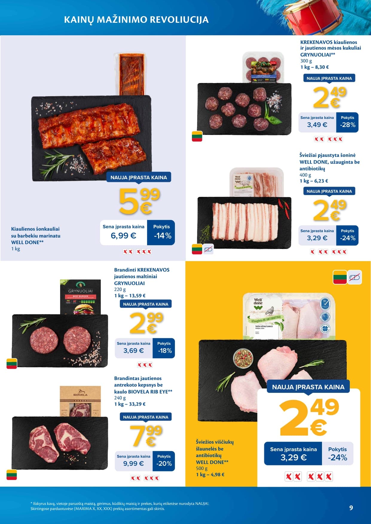Naujas MAXIMA leidinys "Kainų mažinimo revoliucija" nuo 2026.03.03 iki 2026.04.06 - 9