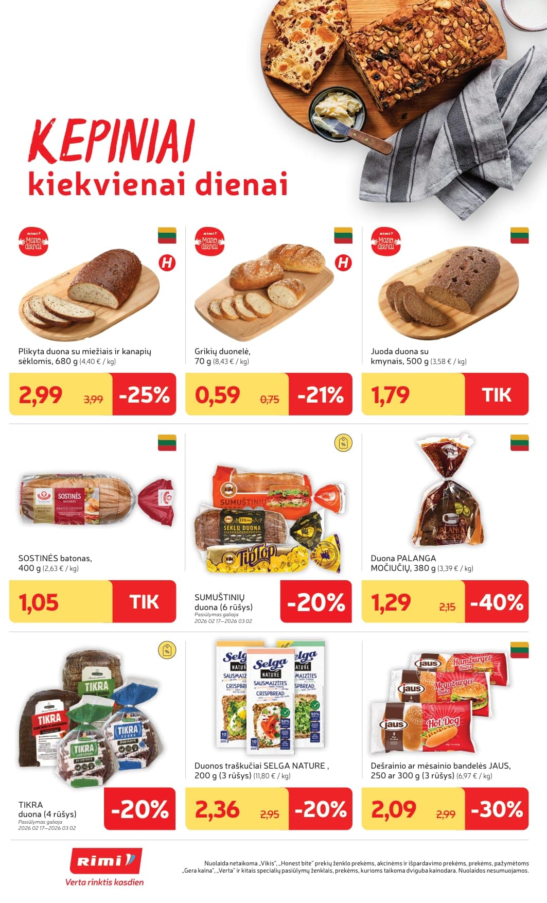 RIMI akcijų ir nuolaidų leidinys Nr. 9 nuo 2026.02.24 iki 2026.03.02 - 14