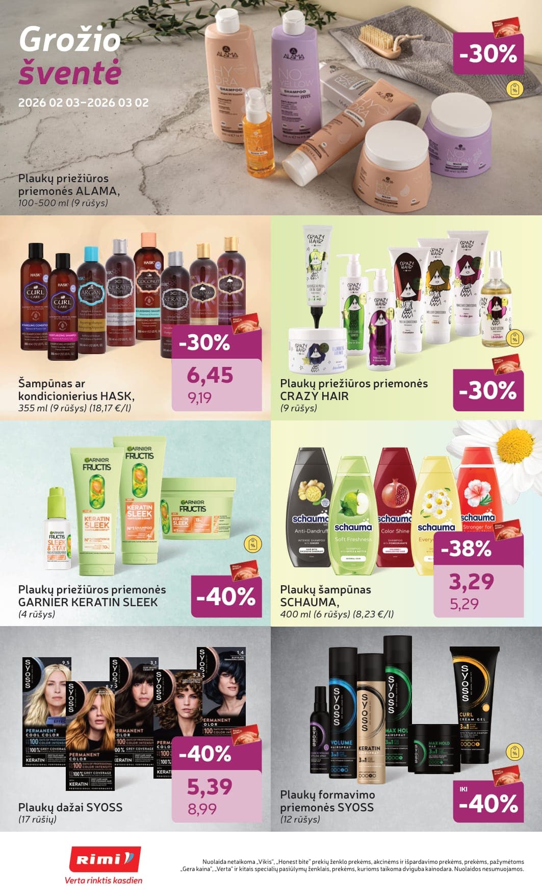 RIMI akcijų ir nuolaidų leidinys Nr. 9 nuo 2026.02.24 iki 2026.03.02 - 2