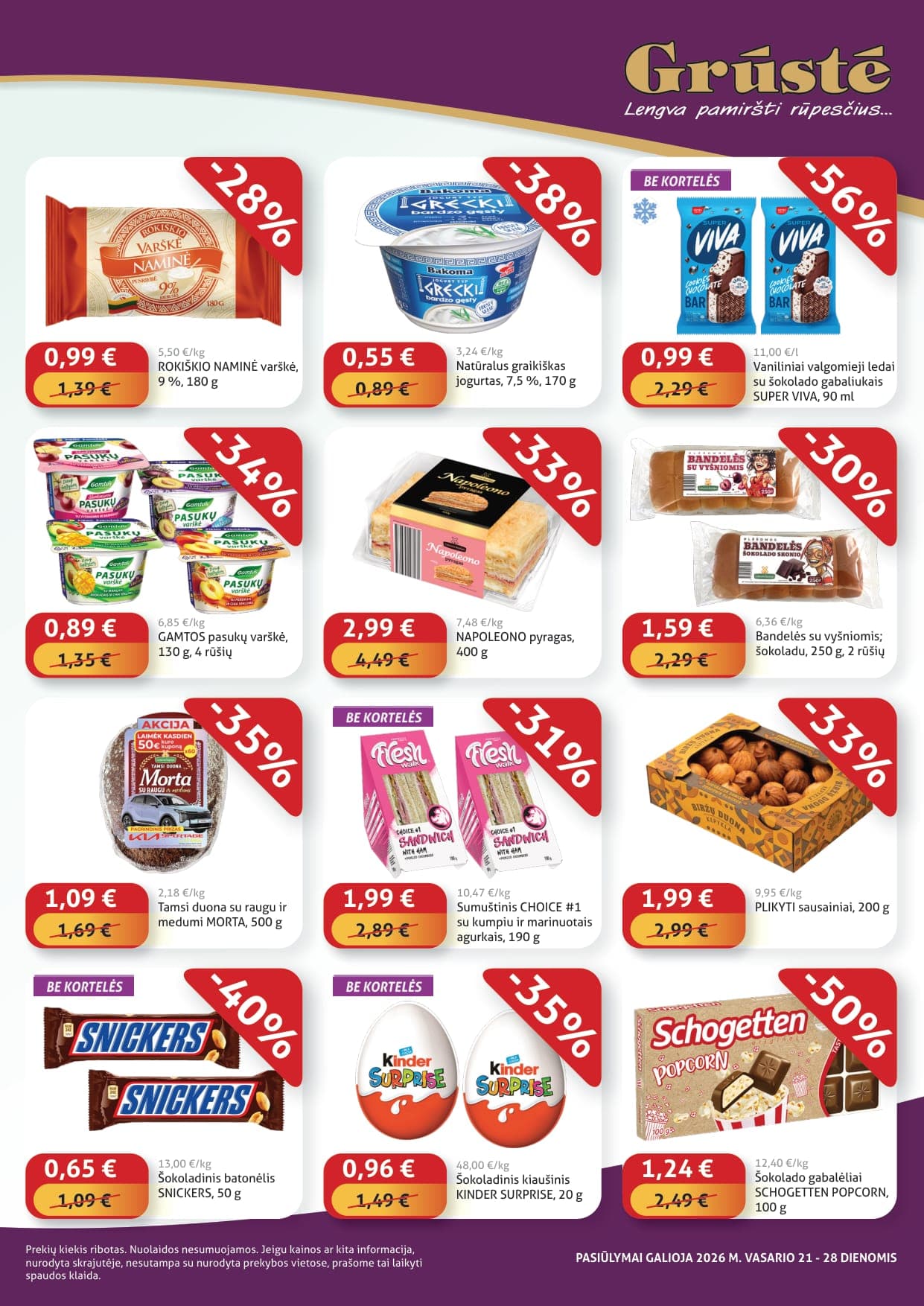 GRŪSTĖ akcijų ir nuolaidų leidinys "Pigiau nerasi" nuo 2026.02.21 iki 2026.02.28 - 3