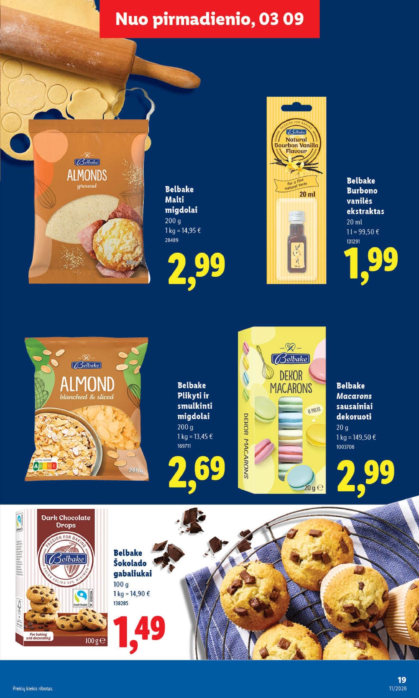 Naujas LIDL akcijų ir nuolaidų leidinys Nr. 11 nuo 2026.03.09 iki 2026.03.15 - 19