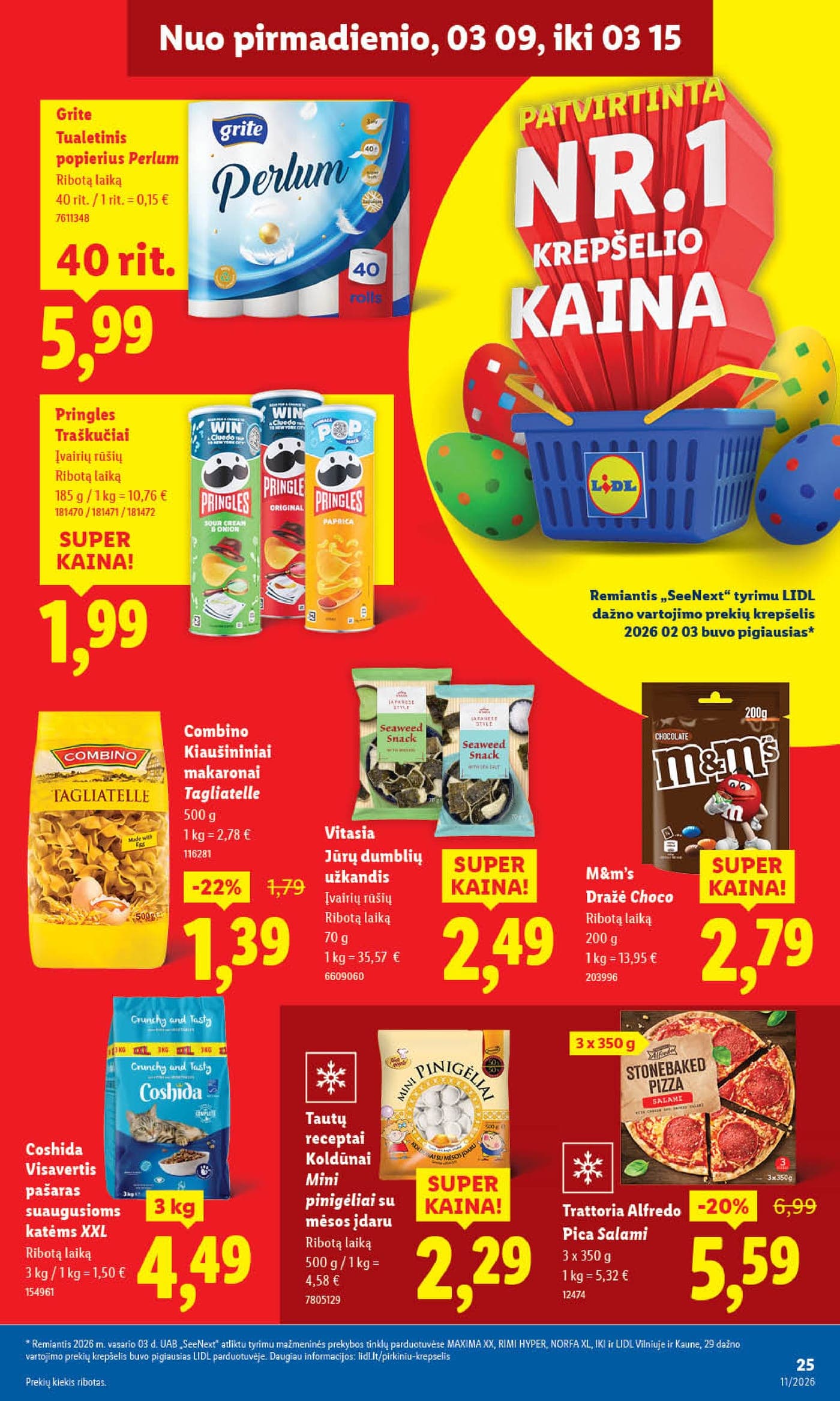 Naujas LIDL akcijų ir nuolaidų leidinys Nr. 11 nuo 2026.03.09 iki 2026.03.15 - 25