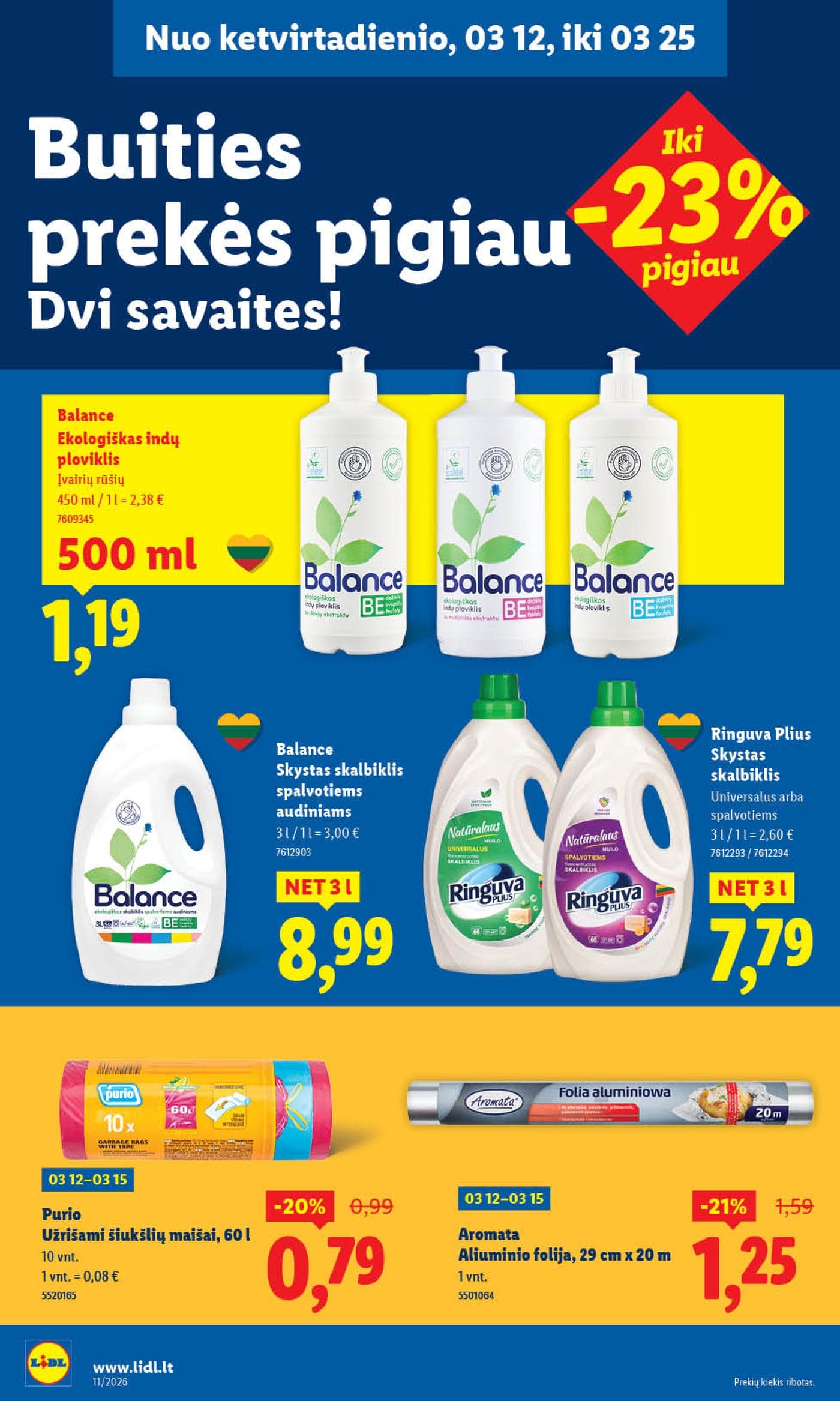 Naujas LIDL akcijų ir nuolaidų leidinys Nr. 11 nuo 2026.03.09 iki 2026.03.15 - 28