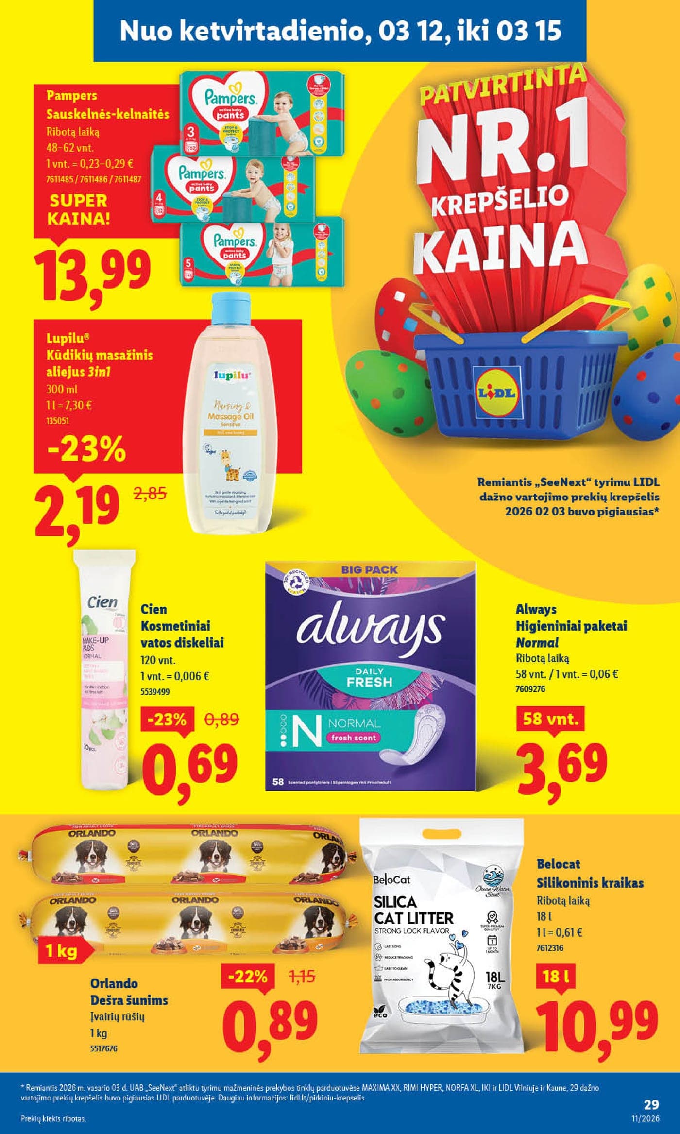 Naujas LIDL akcijų ir nuolaidų leidinys Nr. 11 nuo 2026.03.09 iki 2026.03.15 - 29