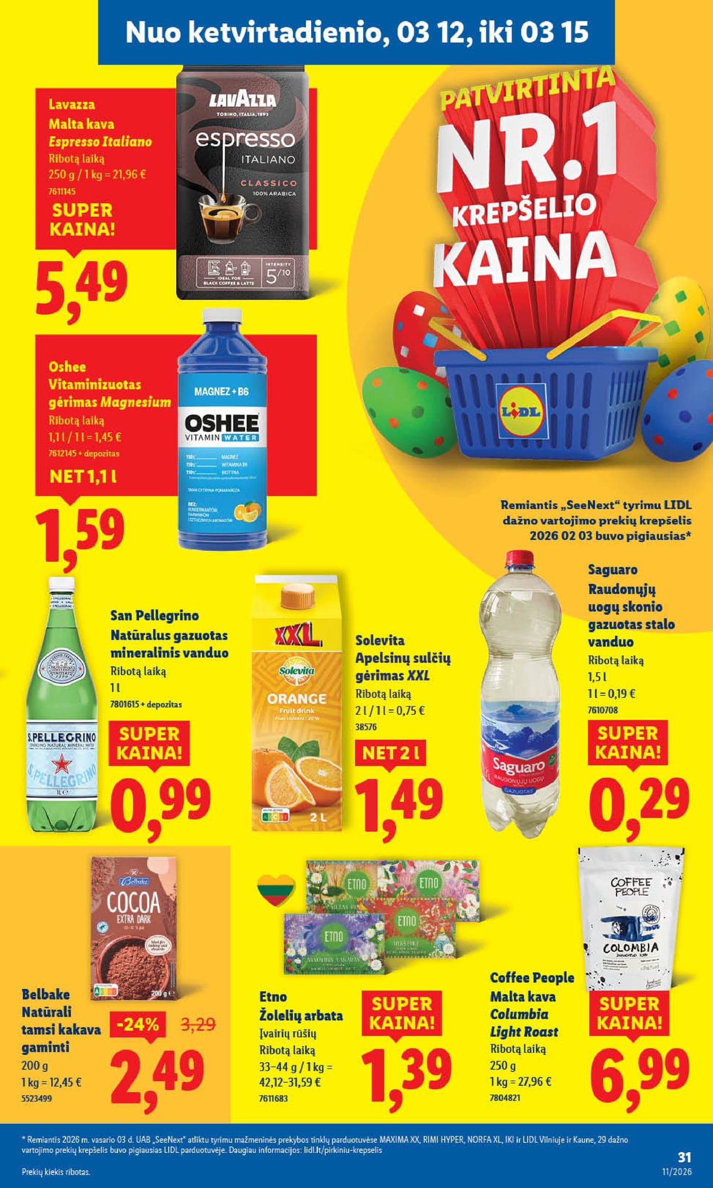Naujas LIDL akcijų ir nuolaidų leidinys Nr. 11 nuo 2026.03.09 iki 2026.03.15 - 31